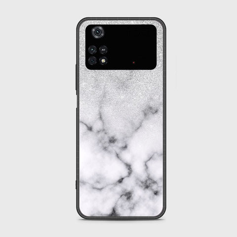 Xiaomi Poco M4 Pro Cover- White Marble Series - HQ Ultra Shine Premium Infinity Glass Soft Silicon Borders Case