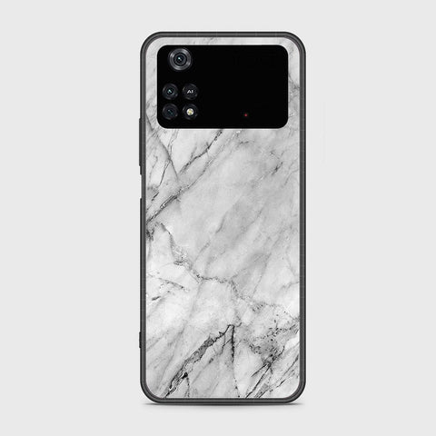 Xiaomi Poco M4 Pro Cover- White Marble Series - HQ Ultra Shine Premium Infinity Glass Soft Silicon Borders Case