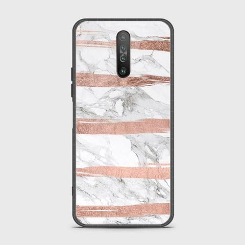 Xiaomi Poco X2 Cover - White Marble Series - HQ Ultra Shine Premium Infinity Glass Soft Silicon Borders Case