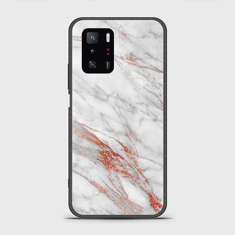 Xiaomi Poco X3 GT Cover - White Marble Series - HQ Ultra Shine Premium Infinity Glass Soft Silicon Borders Case