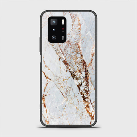 Xiaomi Poco X3 GT Cover - White Marble Series - HQ Ultra Shine Premium Infinity Glass Soft Silicon Borders Case