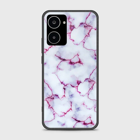 Realme 10 4G Cover- White Marble Series - HQ Ultra Shine Premium Infinity Glass Soft Silicon Borders Case