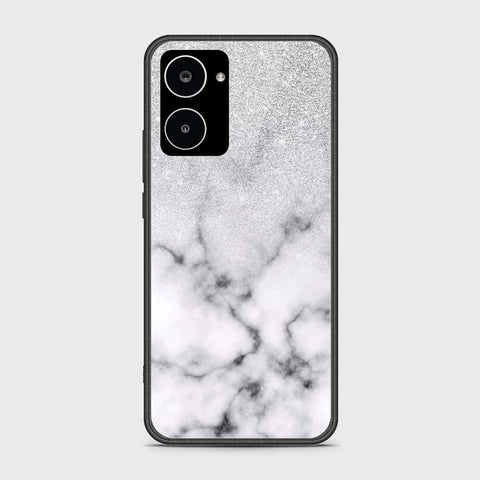 Realme 10 4G Cover- White Marble Series - HQ Ultra Shine Premium Infinity Glass Soft Silicon Borders Case