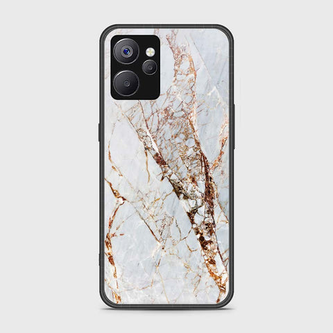 Realme 10T Cover- White Marble Series - HQ Ultra Shine Premium Infinity Glass Soft Silicon Borders Case