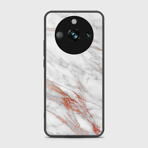 Realme 11 Pro Plus Cover- White Marble Series - HQ Ultra Shine Premium Infinity Glass Soft Silicon Borders Case