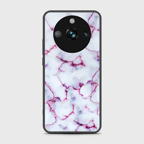 Realme 11 Pro Plus Cover- White Marble Series - HQ Ultra Shine Premium Infinity Glass Soft Silicon Borders Case