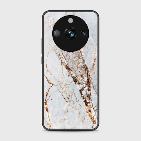 Realme 11 Pro Plus Cover- White Marble Series - HQ Ultra Shine Premium Infinity Glass Soft Silicon Borders Case