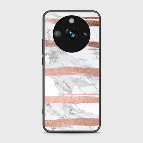 Realme 11 Pro Plus Cover- White Marble Series - HQ Ultra Shine Premium Infinity Glass Soft Silicon Borders Case