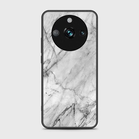 Realme 11 Pro Plus Cover- White Marble Series - HQ Ultra Shine Premium Infinity Glass Soft Silicon Borders Case