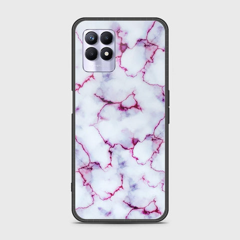 Realme Narzo 50 4G Cover - White Marble Series - HQ Ultra Shine Premium Infinity Glass Soft Silicon Borders Case