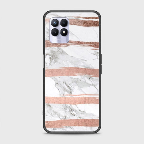 Realme Narzo 50 4G Cover - White Marble Series - HQ Ultra Shine Premium Infinity Glass Soft Silicon Borders Case