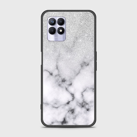 Realme Narzo 50 4G Cover - White Marble Series - HQ Ultra Shine Premium Infinity Glass Soft Silicon Borders Case