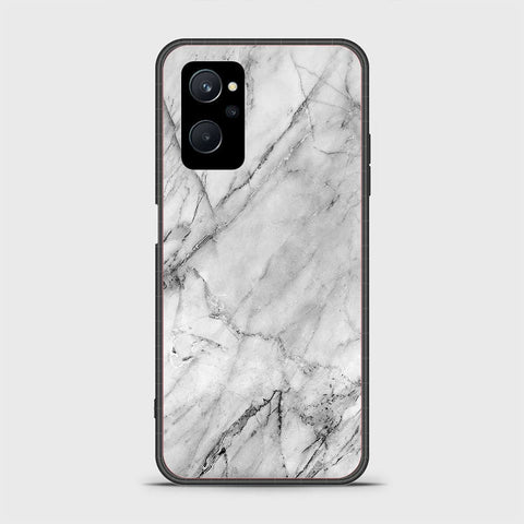 Realme 9i Cover - White Marble Series - HQ Ultra Shine Premium Infinity Glass Soft Silicon Borders Case