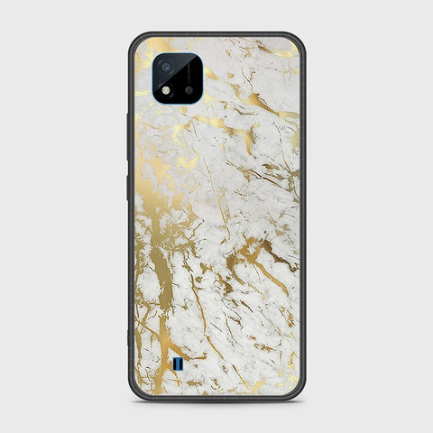 Realme C11 2021 Cover- White Marble Series - HQ Ultra Shine Premium Infinity Glass Soft Silicon Borders Case