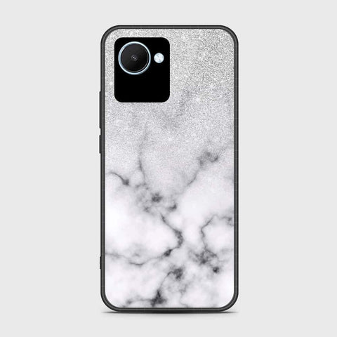 Realme C30s Cover- White Marble Series - HQ Ultra Shine Premium Infinity Glass Soft Silicon Borders Case