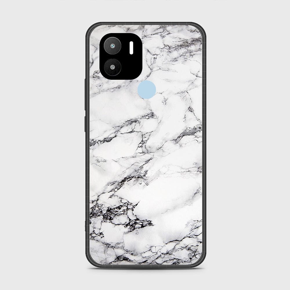 Xiaomi Redmi A2 Plus Cover- White Marble Series - HQ Ultra Shine Premium Infinity Glass Soft Silicon Borders Case