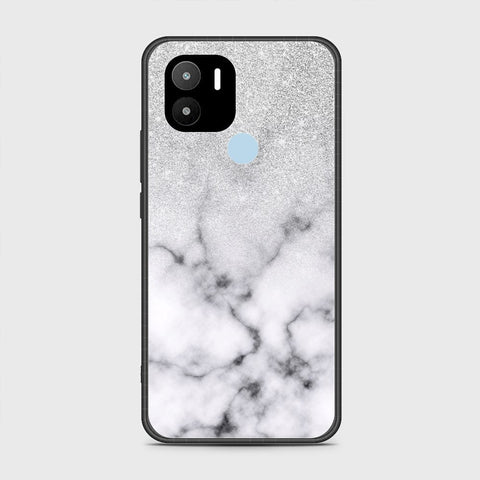 Xiaomi Redmi A2 Plus Cover- White Marble Series - HQ Ultra Shine Premium Infinity Glass Soft Silicon Borders Case