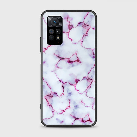 Xiaomi Redmi Note 11 Cover- White Marble Series - HQ Ultra Shine Premium Infinity Glass Soft Silicon Borders Case