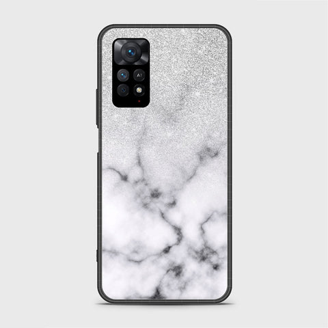 Xiaomi Redmi Note 11 Cover- White Marble Series - HQ Ultra Shine Premium Infinity Glass Soft Silicon Borders Case