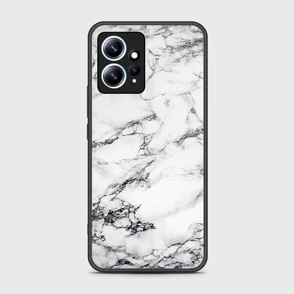 Xiaomi Redmi Note 12 4G Cover- White Marble Series - HQ Ultra Shine Premium Infinity Glass Soft Silicon Borders Case