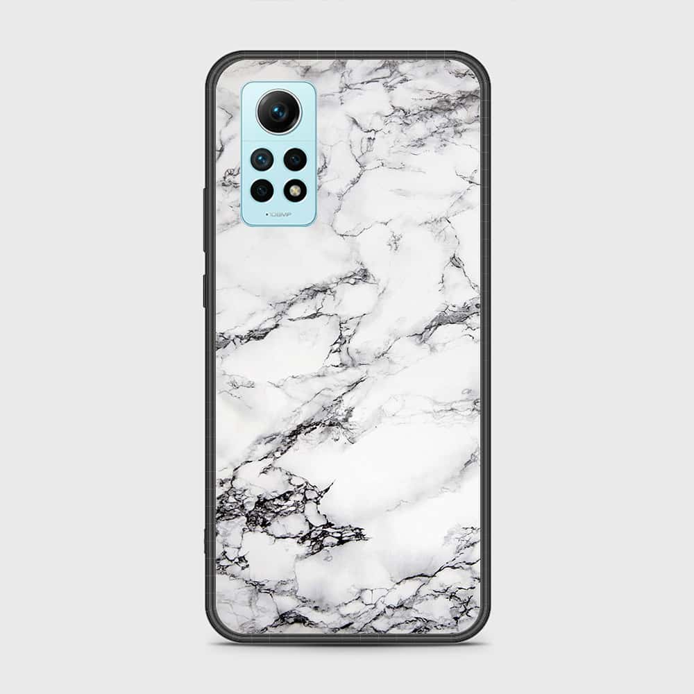 Xiaomi Redmi Note 12 Pro 4G Cover- White Marble Series - HQ Ultra Shine Premium Infinity Glass Soft Silicon Borders Case