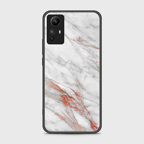 Xiaomi Redmi Note 12S Cover- White Marble Series - HQ Ultra Shine Premium Infinity Glass Soft Silicon Borders Case