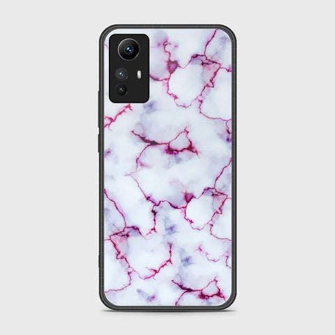 Xiaomi Redmi Note 12S Cover- White Marble Series - HQ Ultra Shine Premium Infinity Glass Soft Silicon Borders Case