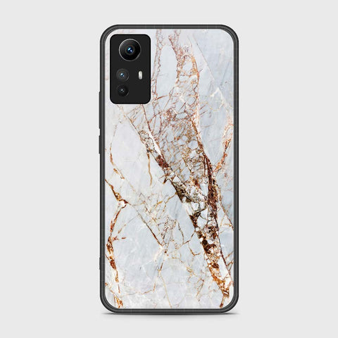 Xiaomi Redmi Note 12S Cover- White Marble Series - HQ Ultra Shine Premium Infinity Glass Soft Silicon Borders Case