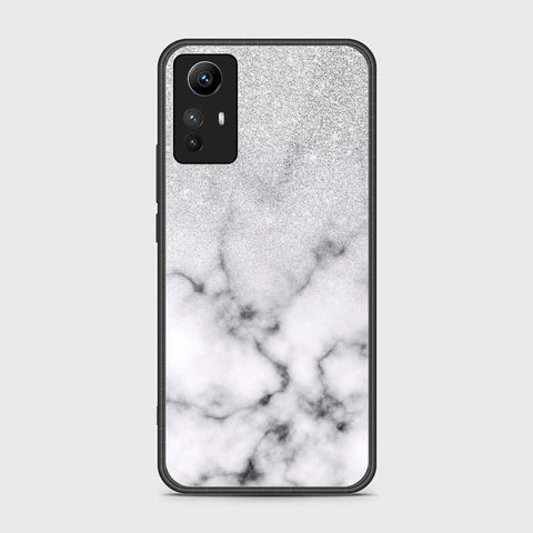 Xiaomi Redmi Note 12S Cover- White Marble Series - HQ Ultra Shine Premium Infinity Glass Soft Silicon Borders Case