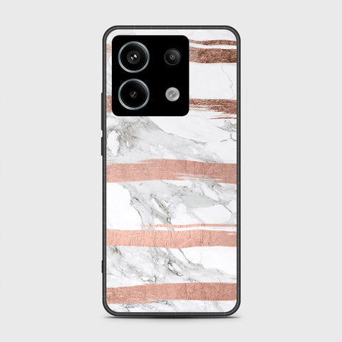 Xiaomi Redmi Note 13 Pro 4G Cover- White Marble Series - HQ Ultra Shine Premium Infinity Glass Soft Silicon Borders Case