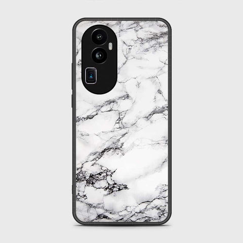 Oppo Reno 10 Pro Plus Cover- White Marble Series - HQ Ultra Shine Premium Infinity Glass Soft Silicon Borders Case