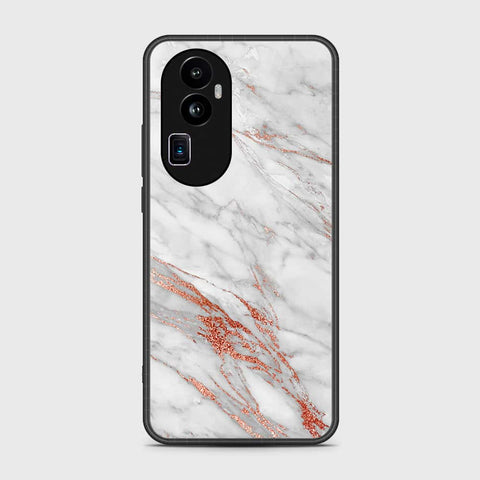 Oppo Reno 10 Pro Plus Cover- White Marble Series - HQ Ultra Shine Premium Infinity Glass Soft Silicon Borders Case