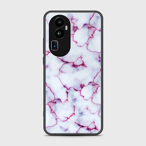 Oppo Reno 10 Pro Plus Cover- White Marble Series - HQ Ultra Shine Premium Infinity Glass Soft Silicon Borders Case