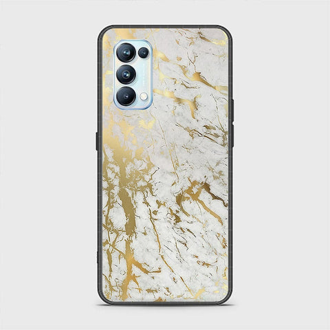 Oppo Reno 5 Pro 5G Cover - White Marble Series - HQ Ultra Shine Premium Infinity Glass Soft Silicon Borders Case