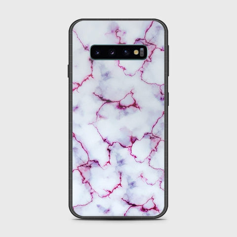 Samsung Galaxy S10 5G Cover- White Marble Series - HQ Ultra Shine Premium Infinity Glass Soft Silicon Borders Case