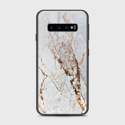 Samsung Galaxy S10 5G Cover- White Marble Series - HQ Ultra Shine Premium Infinity Glass Soft Silicon Borders Case