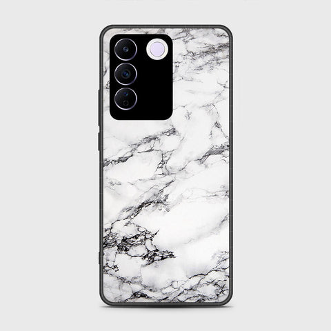 Vivo S16e Cover- White Marble Series - HQ Ultra Shine Premium Infinity Glass Soft Silicon Borders Case