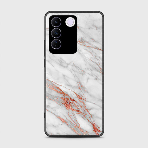 Vivo S16e Cover- White Marble Series - HQ Ultra Shine Premium Infinity Glass Soft Silicon Borders Case