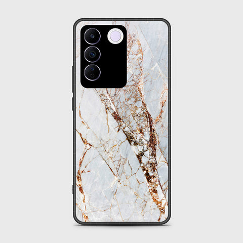 Vivo S16e Cover- White Marble Series - HQ Ultra Shine Premium Infinity Glass Soft Silicon Borders Case