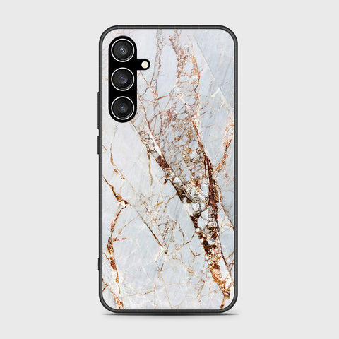 Samsung Galaxy S23 FE  Cover- White Marble Series - HQ Ultra Shine Premium Infinity Glass Soft Silicon Borders Case