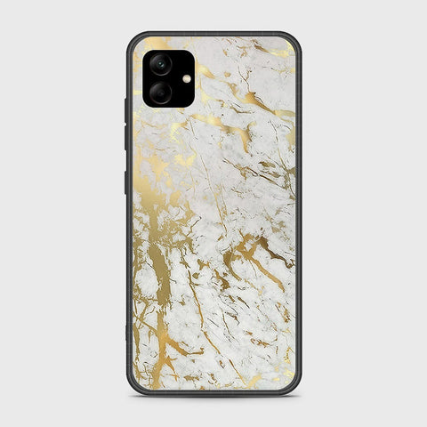 Samsung Galaxy A04e Cover - White Marble Series - HQ Ultra Shine Premium Infinity Glass Soft Silicon Borders Case