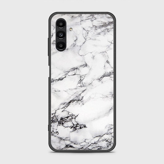 Samsung Galaxy A04s Cover- White Marble Series - HQ Ultra Shine Premium Infinity Glass Soft Silicon Borders Case