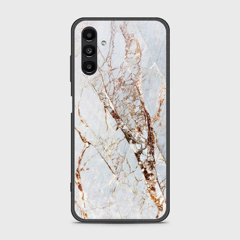 Samsung Galaxy A04s Cover- White Marble Series - HQ Ultra Shine Premium Infinity Glass Soft Silicon Borders Case