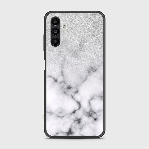 Samsung Galaxy A04s Cover- White Marble Series - HQ Ultra Shine Premium Infinity Glass Soft Silicon Borders Case