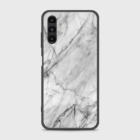 Samsung Galaxy A04s Cover- White Marble Series - HQ Ultra Shine Premium Infinity Glass Soft Silicon Borders Case