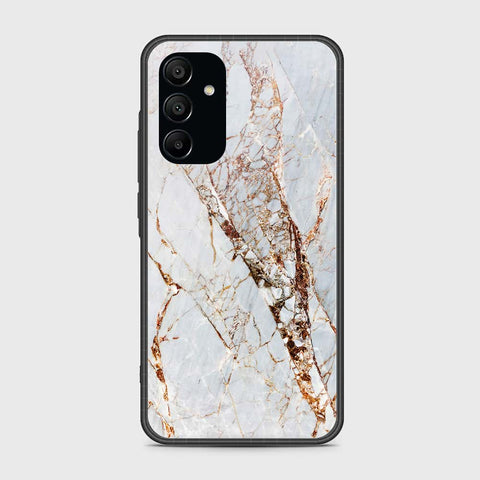 Samsung Galaxy A15 5G Cover- White Marble Series - HQ Ultra Shine Premium Infinity Glass Soft Silicon Borders Case