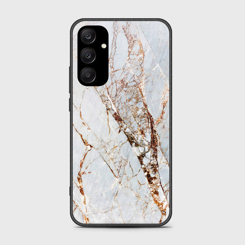 Samsung Galaxy A25 5G Cover- White Marble Series - HQ Ultra Shine Premium Infinity Glass Soft Silicon Borders Case