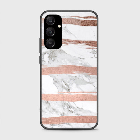 Samsung Galaxy A25 5G Cover- White Marble Series - HQ Ultra Shine Premium Infinity Glass Soft Silicon Borders Case