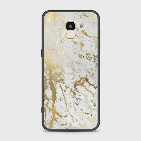 Samsung Galaxy J6 2018 Cover - White Marble Series - HQ Ultra Shine Premium Infinity Glass Soft Silicon Borders Case