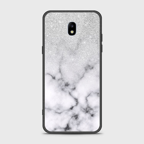 Samsung Galaxy J7 Pro / J7 2017 / J730 Cover - White Marble Series - HQ Ultra Shine Premium Infinity Glass Soft Silicon Borders Case